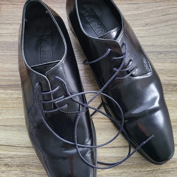 Men’s Versace Collection Italian Leather Lace-Up Derby dress Shoes Size 12 Versace Collection Men main image 4
